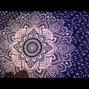 Black and gold Mandela Mandela tapestry